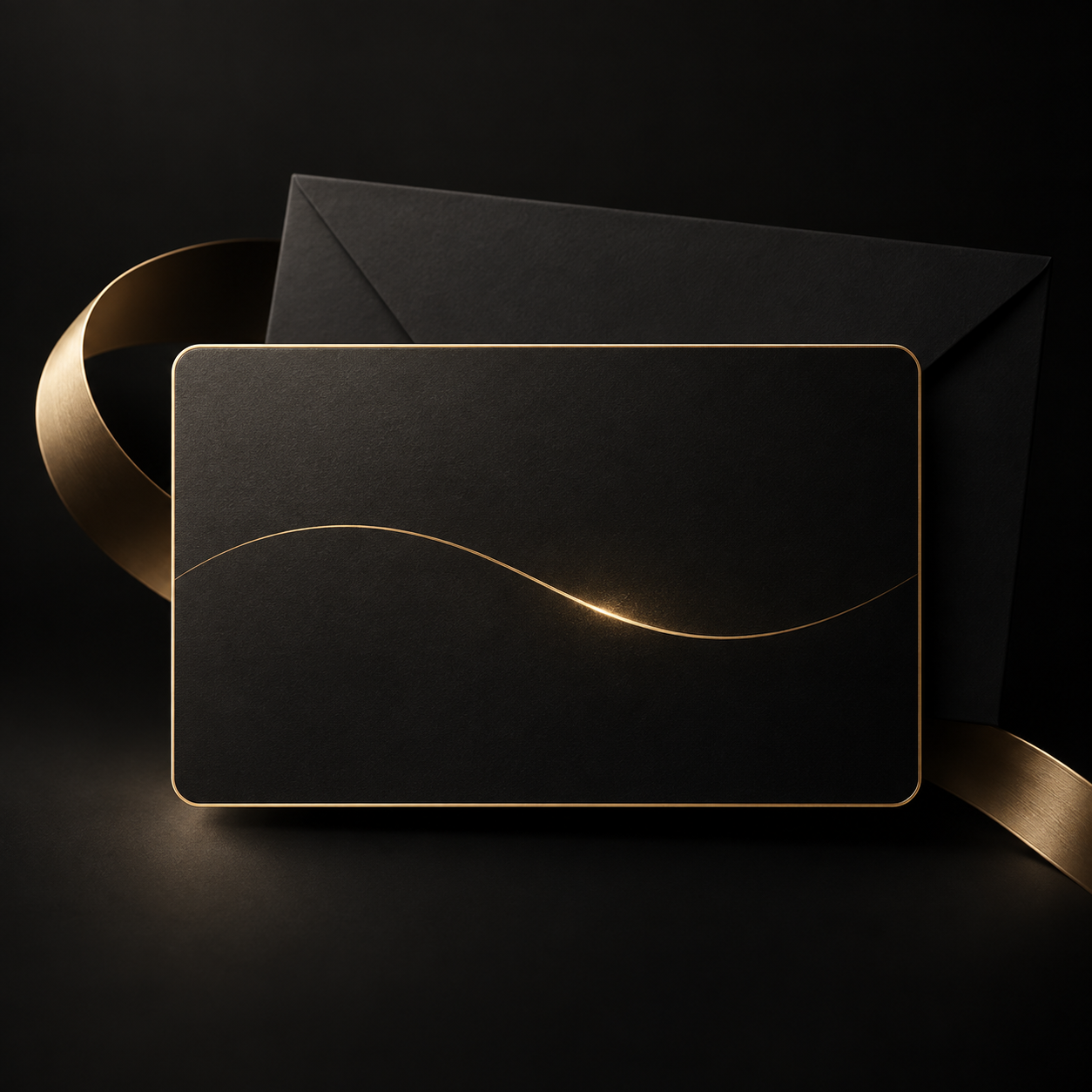 Gift card digitale nera e oro dello studio Monica Secca e Martina Zanni